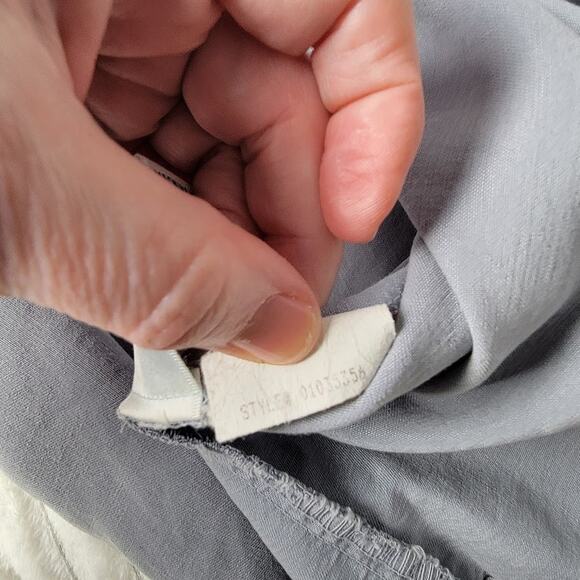 Talbots Lagenlook Modest Jumper Dress Gray M 100% Tencel Lyocell USA Pockets VTG - Picture 10 of 11